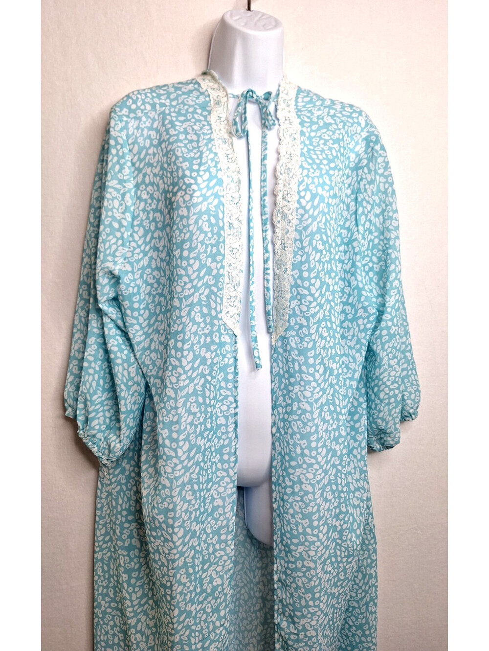 Dainty Whimsical Coquette Fairycore Maxi Nightgown Robe Duster Loungewear Chic